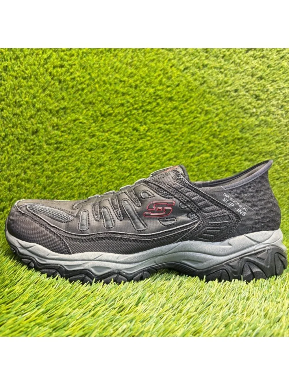 Skechers After Burn Ridgeburn Mens Size 11.5EE Black Athletic Shoes Sneakers